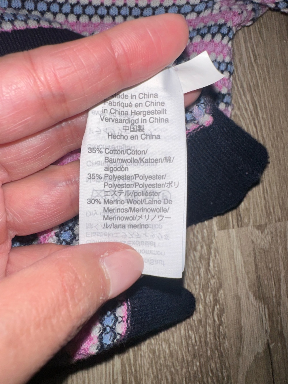 J.Crew pink/blue cardigan Large - Picture 3 of 8